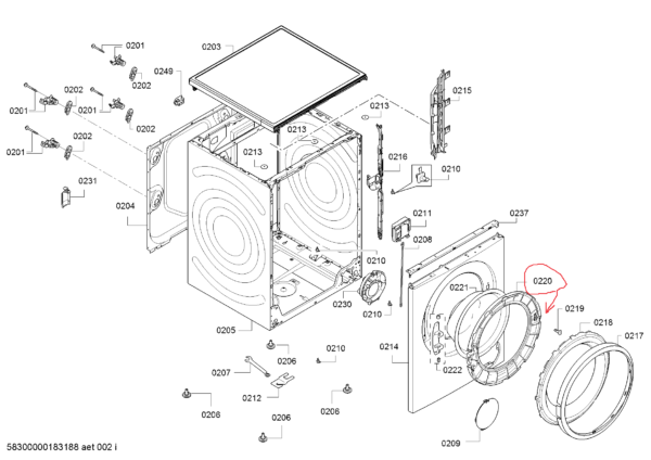 Interior frame of the BOSCH/SIEMENS washing machine - Image 3