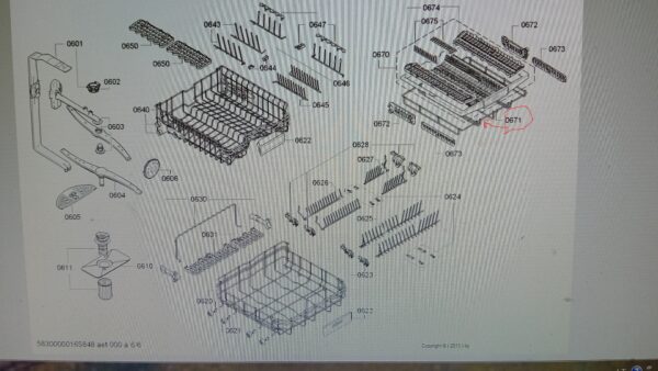 Bosch/SIEMENS top basket grille - Image 2
