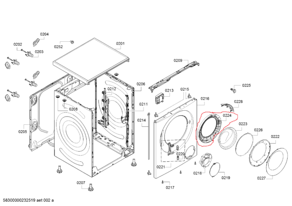 Interior frame of the BOSCH/SIEMENS washing machine - Image 3