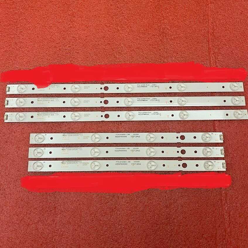 TV LG backlight LED strip 6pcs. LED BACKLIGHT KIT FOR 43″ PANEL (3A+3B) Led-backlight caps for electric stoves, microwave ovens and refrigerators, etc.