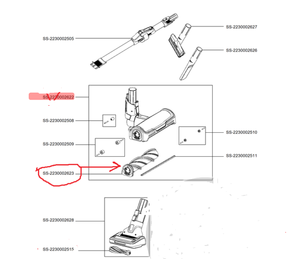 Dulkių siurblio TEFAL,ROWENTA ovalinis šepetėlis.BÜRSTE/ELEKTROBÜRSTE - Image 2