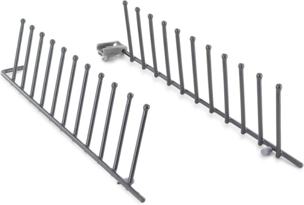 Indaplovės BOSCH/SIEMENS vidurinio krepšio laikikliai. INSERT FOLDING THORN, DARK GREY, UPPER BASKET, FRONT