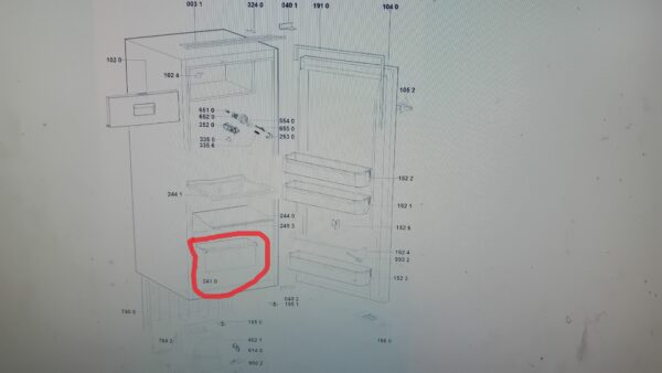 Šaldytuvo IKEA,WHIRLPOOL/INDESIT apatinis daržovių stalčius,435x205x260mm,orig. - Image 3