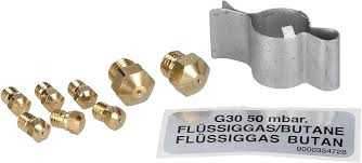 Dujinės viryklės BOSCH/SIEMENS žikliorių komplektas propano butano dujoms Gas stove nozzles,fireplaces