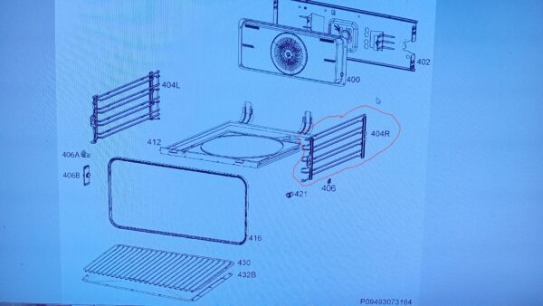 Orkaitės ELECTROLUX / AEG dešinės pusės bėgelis - Image 3