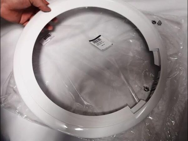 Skalbimo mašinos WHIRLPOOL/INDESIT įkrovos durelių priekinis rėmelis,orig.GLASSDOOR FRAME WHITE - Image 2