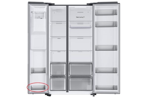 Šaldytuvo SAMSUNG šaldiklio zonos apatinė durų lentyna,1vnt,orig. - Image 2