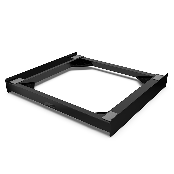 Universalus skalbyklės ir džiovyklės sujungimo rėmelis, 60 cm pločio ir 60 cm gylio,juodas Anti-vibration soles of washing machines installation frames and other parts