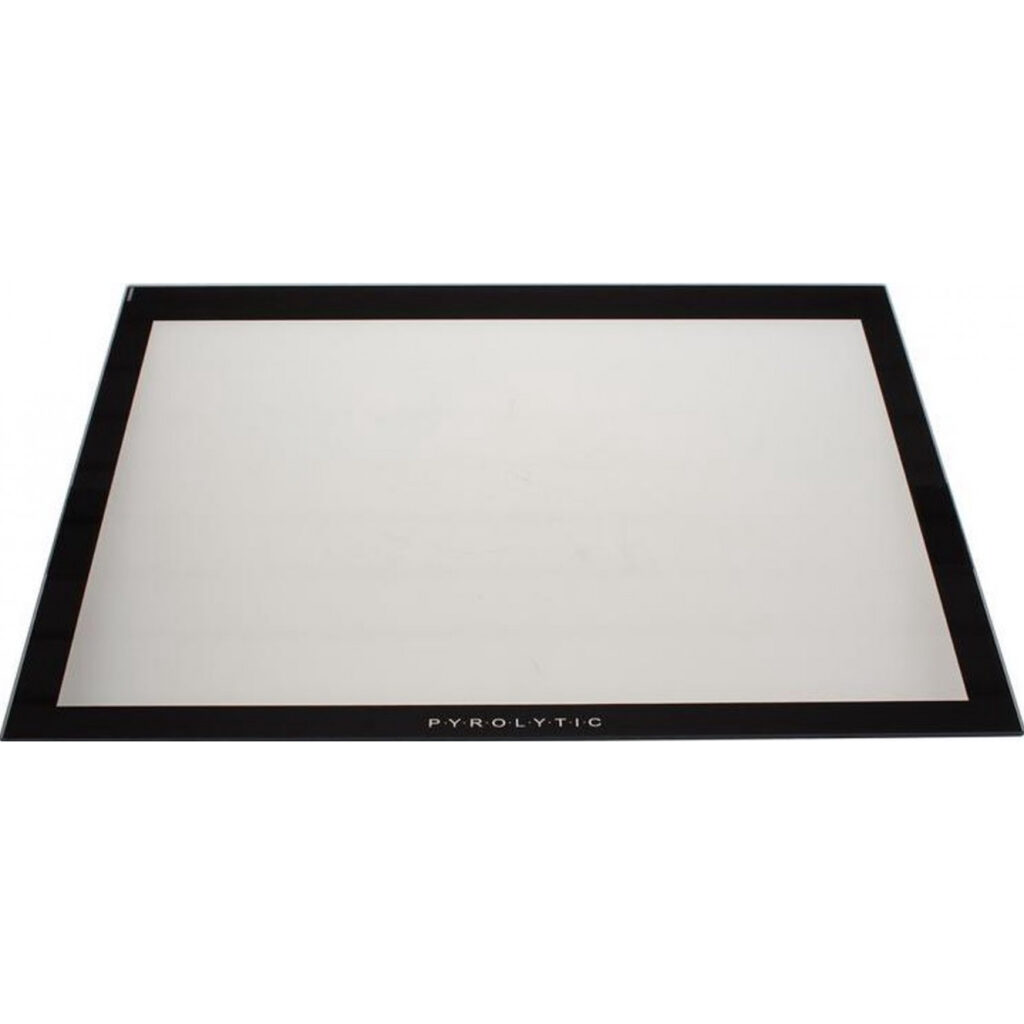 Orkaitės FAGOR, BRANDT, GORENJE,DEDIETRICH vidinis orkaitės stiklas, su pirolizės funkcija “Pyrolytic”, 492x382mm, orig. Oven door glazing ,hob glassceramic surfaces