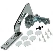 Durų vyris MIELE, dešinės pusės, su apdailos detalėmis, orig. HINGE RIGHT Washing machine door hinges