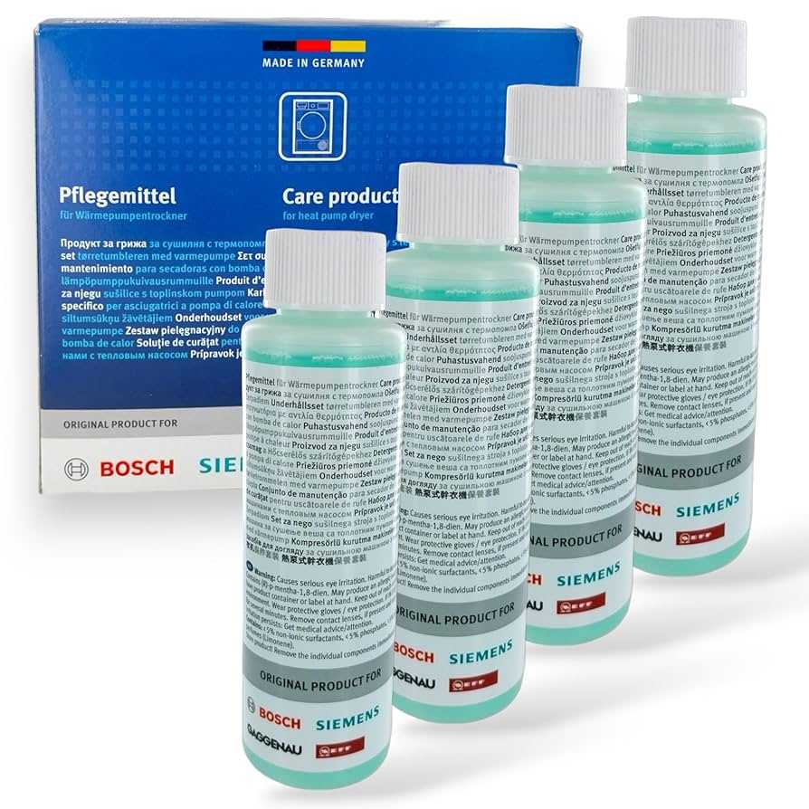 CARE SET FOR HEAT PUMP DRYER 4X125ML Coffee machine care products,lubricants and other parts