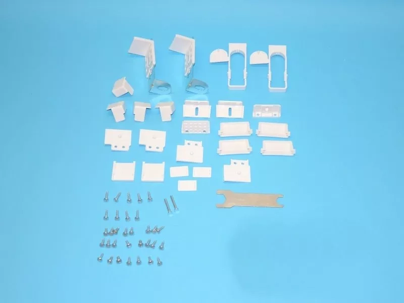 Šaldytuvo HISENSE/GORENJE fasado komplektas. INST.BAG A54 DTD TWODOORS 1780-V1 ASSY Hinges for refrigerator doors façade installation kits