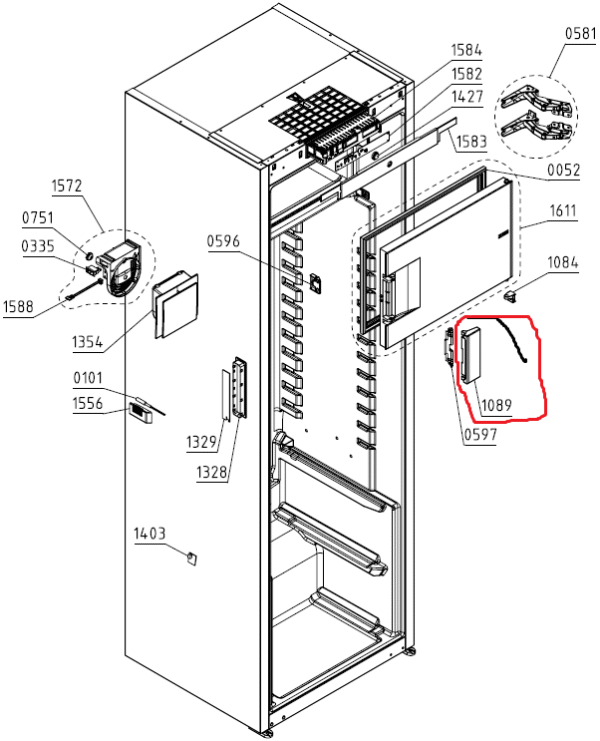 Šaldytuvo HISENSE/GORENJE durų rankenėlė - Image 3