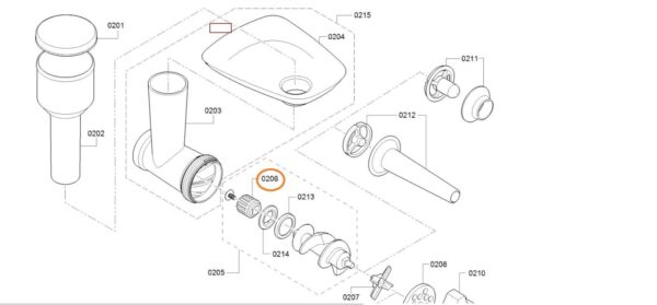 Mėsmalės BOSCH/SIEMENS sraigto antgalis - Image 2