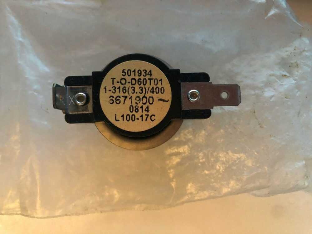 Temperatūrinis daviklis (termostatas) džiovyklei MIELE, 100 ºC, orig. Thermostat 60T01-501934 100°C Dryer thermocouple and temperature protection