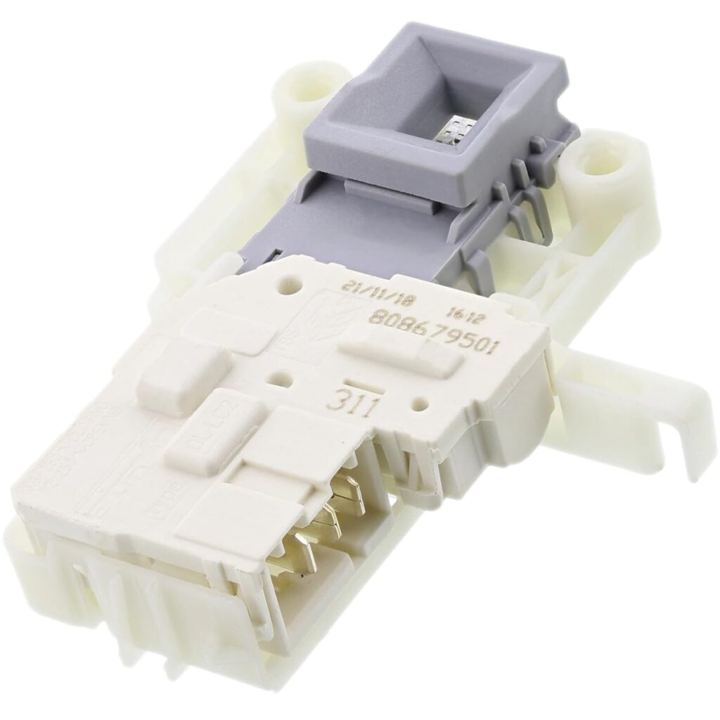 Skalbimo mašinos ELECTROLUX, AEG durų spyna (blokatorius),lgis: 97 mm Plotis: 55 mm Aukštis: 25 mm. Washing machine door locks